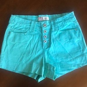 Button Fly High Waisted Shorts